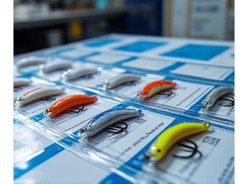 海外メーカーのロゴ入り大型ジグとフック