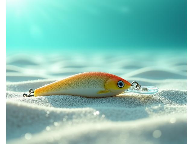 海水中で徐々に分解され自然に還っていく様子を示す生分解性コーティングルアー